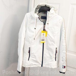 Tommy Hilfiger Women's Softshell Hooded Lined Jacket White‎